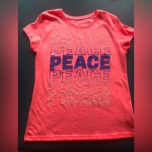 Children’s Place Peace Coral Pink TShirt